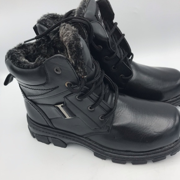 WINTER MEN'S FAUX FUR WARM BOOTS NEW - Picture 2 of 7